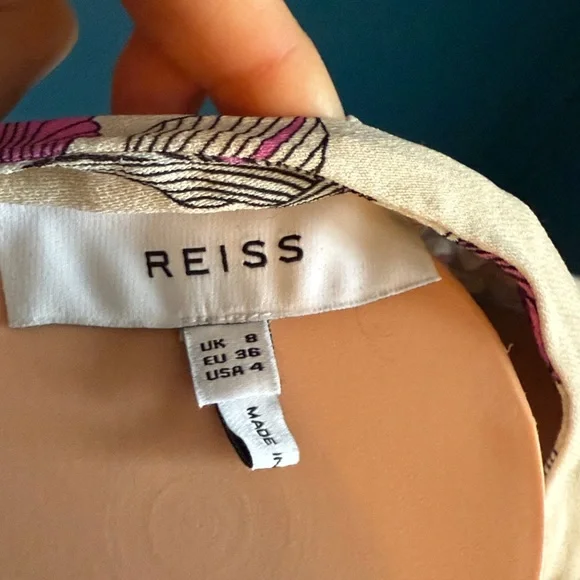 Reiss Zoe Floral Print Mini Dress with Pockets Size 4 - Picture 6 of 7